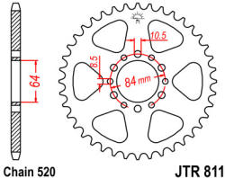 JT Sprockets 811.39 JTR hátsó lánckerék acél