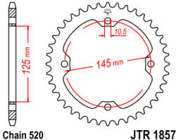 JT Sprockets 1857.44 JTR hátsó lánckerék acél