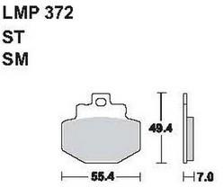 AP RACING fékbetét hátsó PIAGGIO VESPA GTS 125 -2007 372 ST