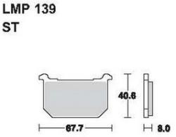 AP RACING fékbetét első KAWASAKI Z 650 F -1981 139 ST