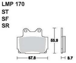 AP RACING fékbetét hátsó YAMAHA R1-Z 250 -1990 170 ST