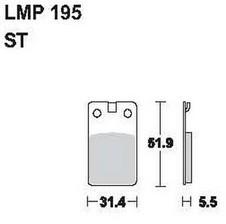 AP RACING fékbetét hátsó BENELLI 50 Spring 1992-1992 195 ST