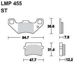 AP RACING fékbetét első PGO BR 150 Bugxter -2005 455 ST