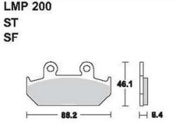 AP RACING fékbetét első HONDA VFR 750 F 1986-1987 200 SF