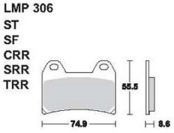 AP RACING fékbetét első DUCATI 750 Super Sport -2000 306 SF