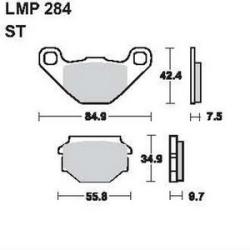 AP RACING fékbetét hátsó SACHS 800 Roadster V2 -2000 284 ST