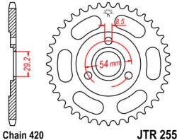 JT Sprockets 255.26 JTR hátsó lánckerék acél