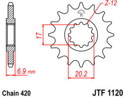 JT Sprockets 1120.13 JTF első lánckerék