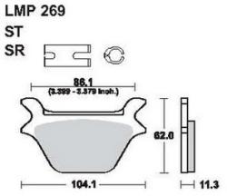 AP RACING fékbetét hátsó HARLEY DAVIDSON FXLR 1340 Low Rider Cus