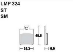 AP RACING fékbetét első PIAGGIO VESPA ET4 150 -2002 324 ST