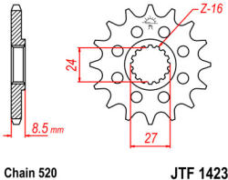 JT Sprockets 1423.17 JTF első lánckerék