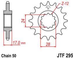 JT Sprockets 295.15 JTF első lánckerék