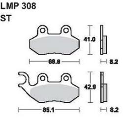AP RACING fékbetét első SYM 125 Attila -1995 308 ST
