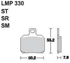 AP RACING fékbetét hátsó PIAGGIO VESPA 200 X8 2004-2004 330 ST