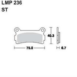 AP RACING fékbetét hátsó BETA 260 Synt 1992-1992 236 ST