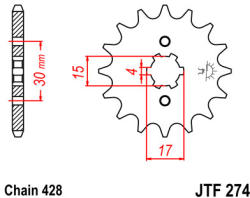 JT Sprockets 274.15 JTF első lánckerék