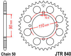 JT Sprockets 840.35 JTR hátsó lánckerék acél