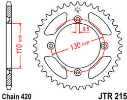 JT Sprockets 215.50 JTR hátsó lánckerék acél