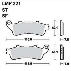 AP RACING fékbetét első HONDA ST 1100 A6 ABS-TCS-CBS -1996 321 S