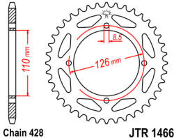 JT Sprockets 1466.47 JTR hátsó lánckerék acél