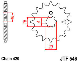 JT Sprockets 546.14 JTF első lánckerék