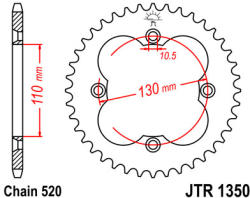 JT Sprockets 1350.40 JTR hátsó lánckerék acél