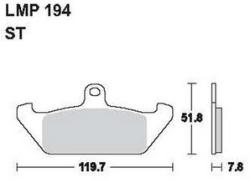 AP RACING fékbetét első APRILIA 600 Tuareg Wind 1988-1988 194 ST