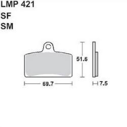 AP RACING fékbetét első DERBI GPX1 50 -2006 421 SF