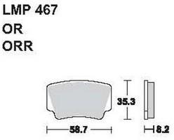 AP RACING fékbetét hátsó KTM XC 505 ATV 2008 467 OR