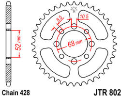 JT Sprockets 802.45 JTR hátsó lánckerék acél