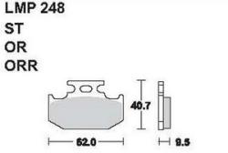 AP RACING fékbetét hátsó YAMAHA YZ 125 1996-1997 248 OR