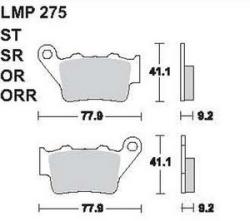 AP RACING fékbetét hátsó KTM LC4-E 640 Supermoto 1999-2002 275 S