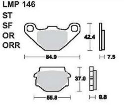 AP RACING fékbetét első KAWASAKI KX 500 A1 2 B1 1983-1985 146 OR