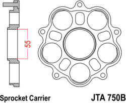 JT Sprockets Jta750b Lánckerék Adapter Ducati