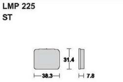 AP RACING fékbetét első DERBI 250 T -1982 225 ST