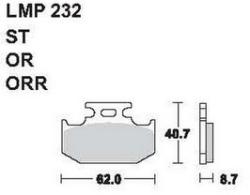 AP RACING fékbetét hátsó KAWASAKI KDX 125 A B 1990-1994 232 OR