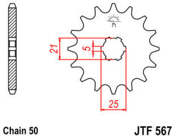 JT Sprockets 567.16 JTF első lánckerék