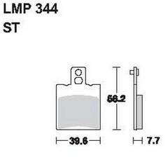 AP RACING fékbetét első APRILIA 125 Leonardo 1997-1998 344 ST