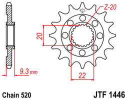 JT Sprockets 1446.14 JTF első lánckerék