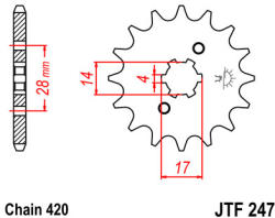 JT Sprockets 247.13 JTF első lánckerék