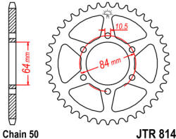 JT Sprockets 814.34 JTR hátsó lánckerék acél