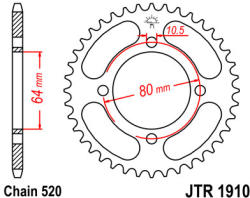 JT Sprockets 1910.32 JTR hátsó lánckerék acél