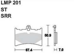 AP RACING fékbetét első BENELLI 50 Spring 1992-1992 201 ST
