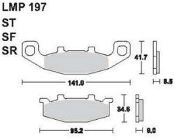 AP RACING fékbetét első SUZUKI SW1 250 -1992 197 SF