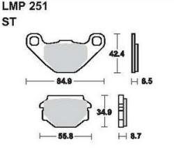 AP RACING fékbetét hátsó APRILIA 650 Pegaso 1992-1994 251 ST
