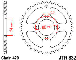 JT Sprockets 832.32 JTR hátsó lánckerék acél