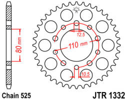 JT Sprockets 1332.43 JTR hátsó lánckerék acél