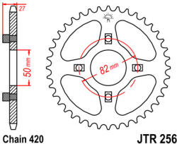 JT Sprockets 256.38 JTR hátsó lánckerék acél