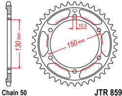 JT Sprockets 859.40 JTR hátsó lánckerék acél