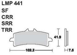 AP RACING fékbetét első DUCATI 1098 R Radial -2008 441 SF